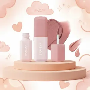 Barvena Blurry Lip Duo - Nude Blur Tint & Soft Velvet Matte Lip & Cheek Stain with Airbrushed Finish Vegan Cruelty-Free Makeup for Everyday Use - Gloss Lipgloss Flawless Natural Look - Lipstick