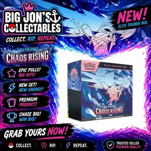 Pokemon TCG Chaos Rising Elite Trainer Box, Collectible Trading Cards, Authentic Collectible Cards