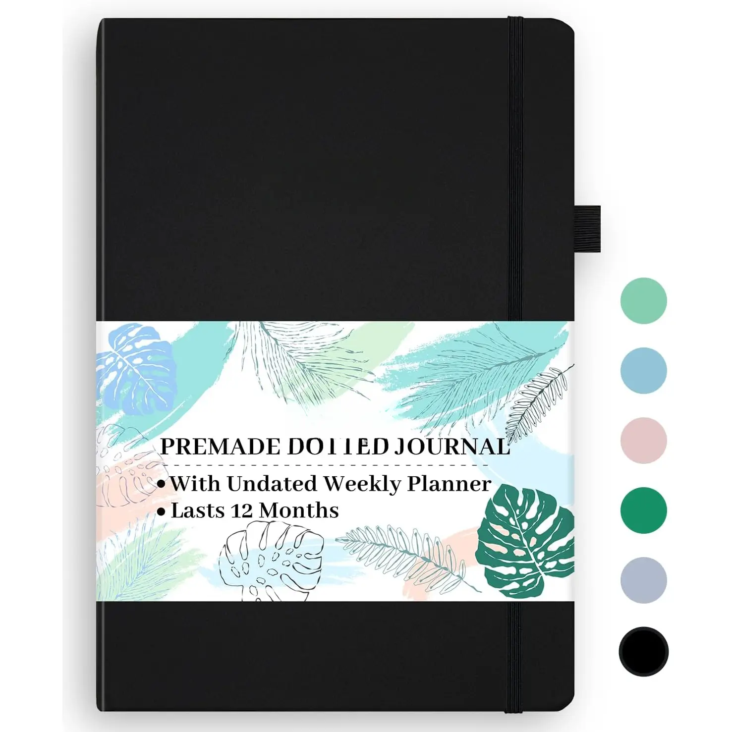 Premade  Dotted Journal with Undated Weekly Monthly Planner, Pre-made Dot Grid Journaling Aesthetic Notebook for Goals Gratitude Budget Exercise Habits Mood Sleep  - 12 Month