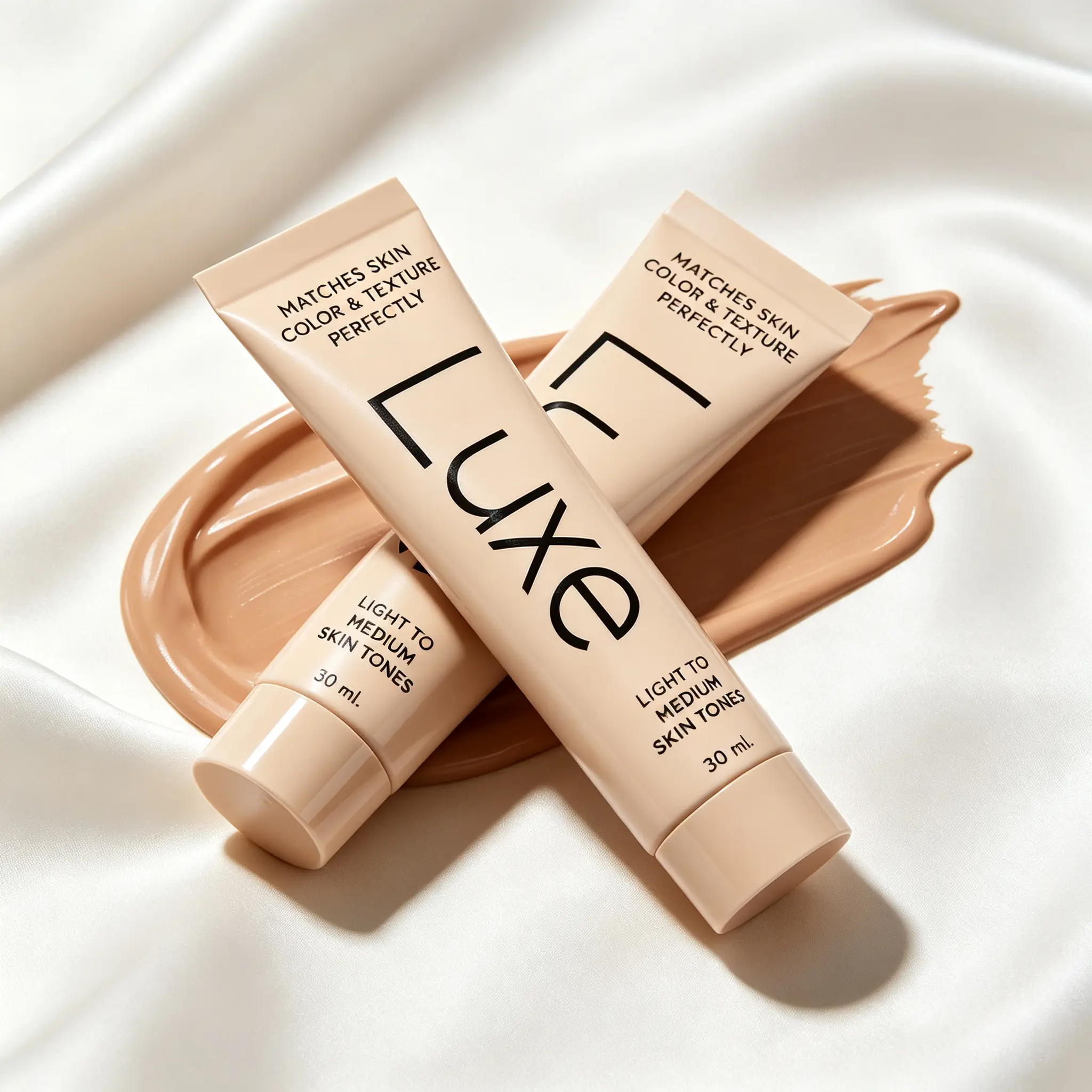 Luxe Auto Color Adjust Liquid Foundation Cosmetic - Auto-Adaptive Skin Tone Matching Face Base Makeup, Buildable Coverage, Natural Flawless Long-Wearing Finish
