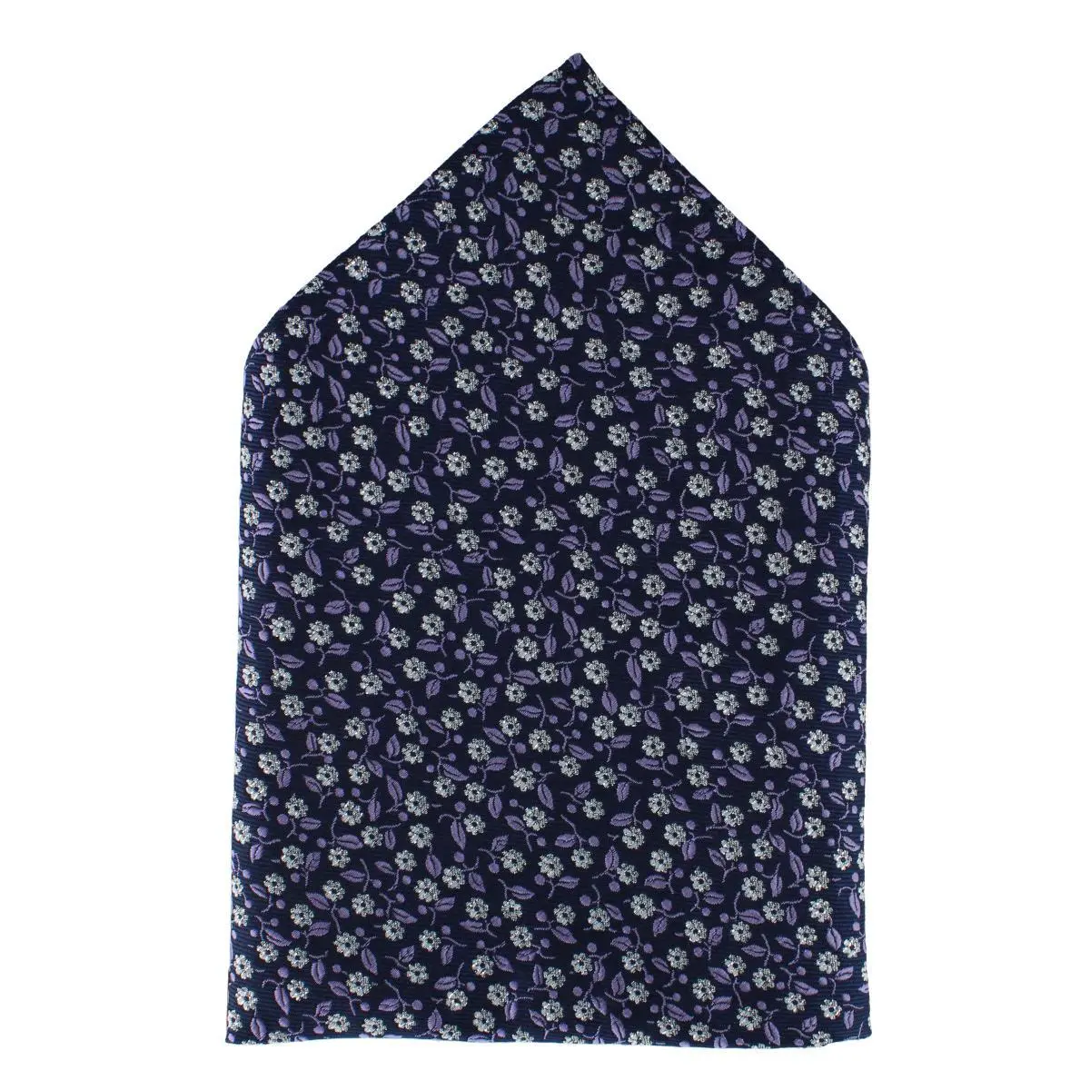 ASCENTIX Modern Metallic Floral Pocket Square for Men, Durable 12x12in Woven Polyester Accent for Suits and Tuxedos, Synthetic, Guys, Business, Elegant, Male, Romantic, One Size