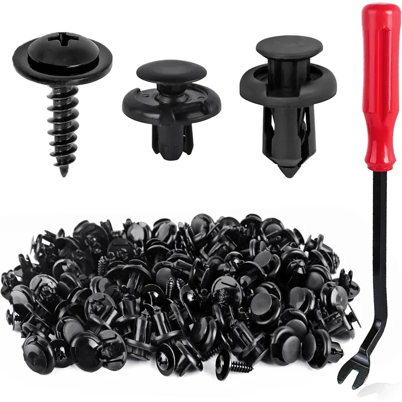 For Honda 100Pcs Car Bumper Hood Clips Retainer Rivet Fastener - Foto 9