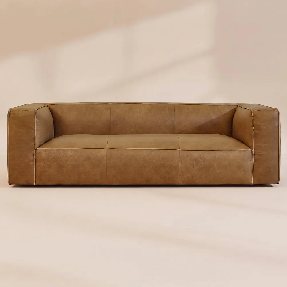 Emerson Brown Leather Sofa