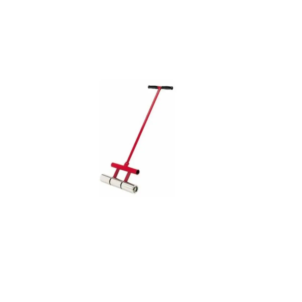 Roberts 35lb Floor Roller for Flooring Installers - Chrome-Plated Segmented Rolls, Lightweight, Removable 30-in Handle, Transport Wheels, Double Glue Install Compatibility, Easy Carry, Even Pressure Application