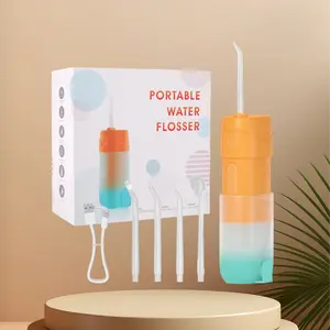 HXCRAY,Cordless Water Flosser,Reusable Gum Care Tongue Cleaning Plaque RemovalReplaceable Nozzle 200ML Water Tank USB Rechargeable, IPX7 Waterproof ,Home and Travel Oral Health Rinser