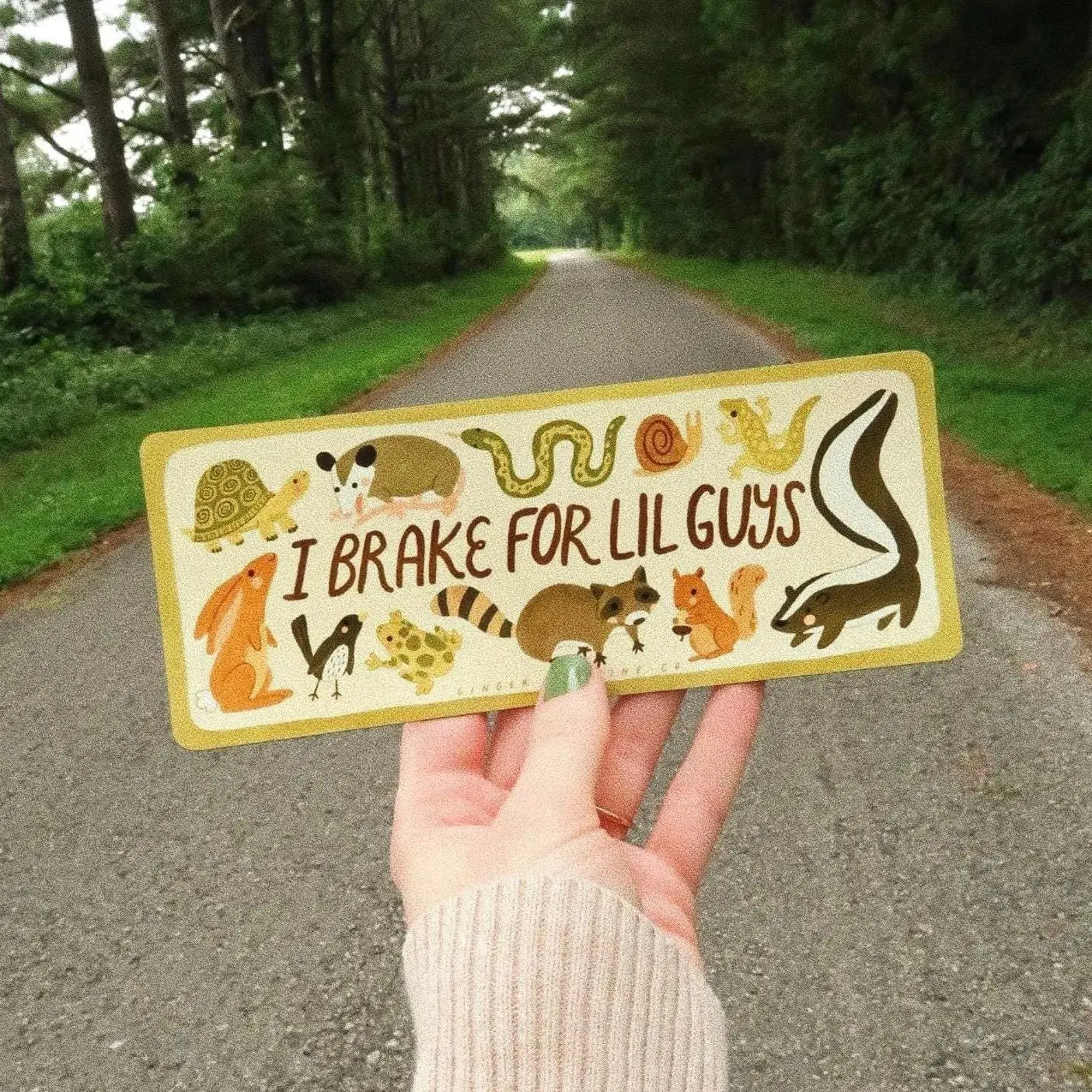 Brake for Little Critters Car Decal – Funny Animal Bumper Sticker or Magnet Gift for Friends to Critters