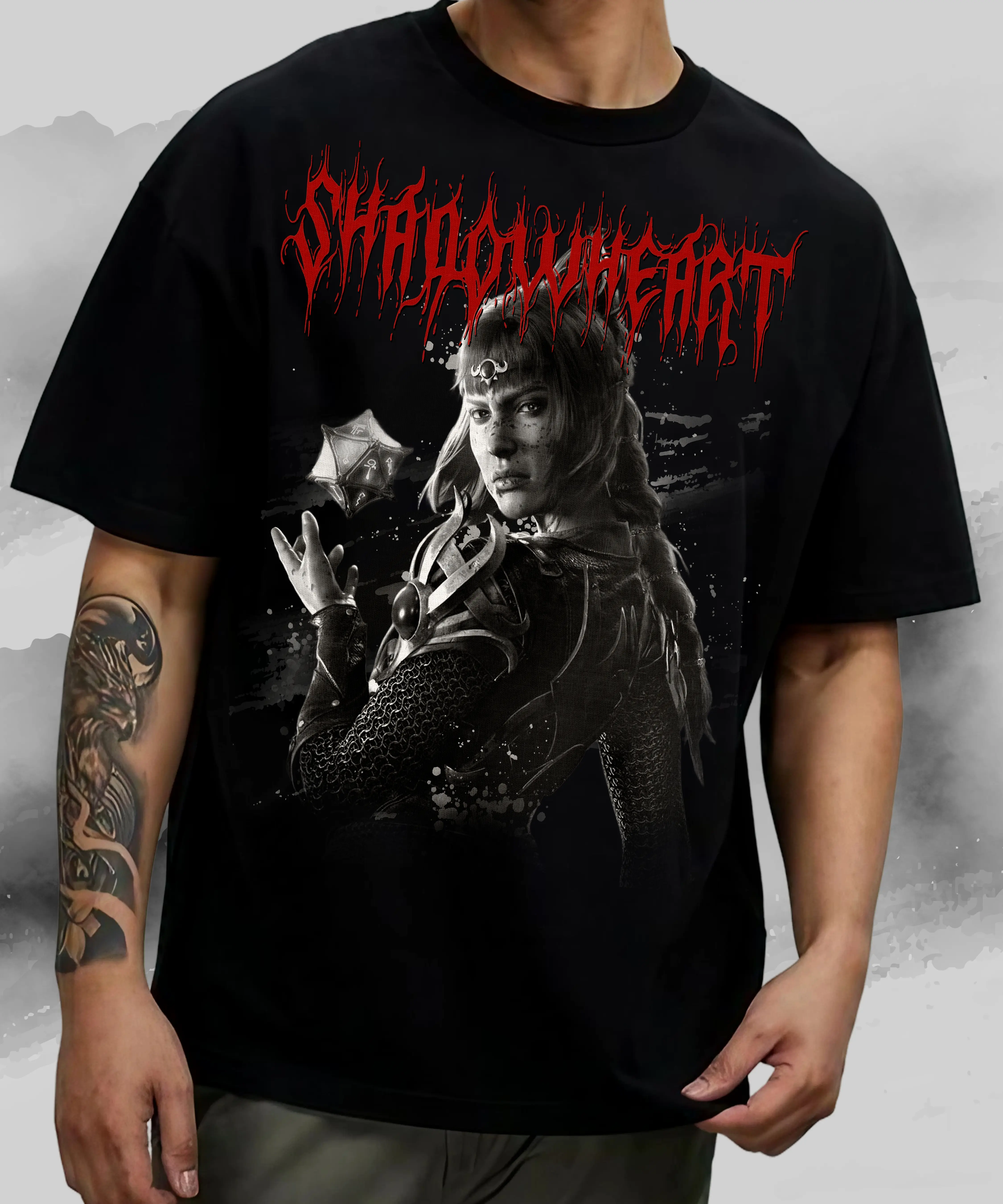 Shadowheart Black Metal Vintage T-Shirt, BG3 American Game Shirt, Gift For Man and Women Kids Unisex Tshirt Casual