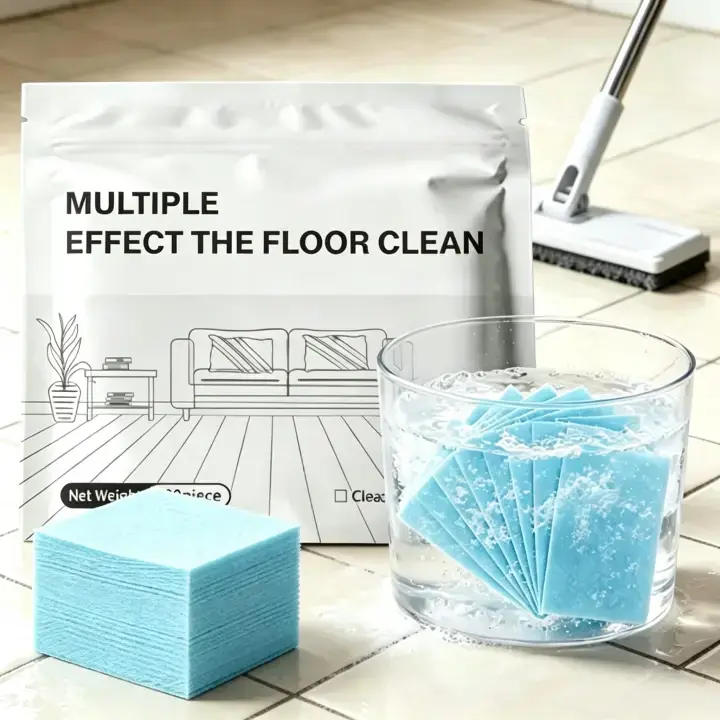 100Pcs Floor Cleaning Tablets Multi-Surface Cleaner for Hardwood Laminate Tile&RV Walls Antibacterial Deodorization Maintenance,Suitable for Various Deep-Cleaning Scenarios,Household