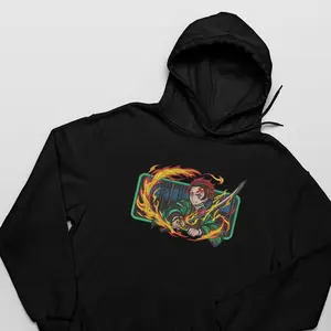 Anime Embroidery Design Available As T Shirt, Sweatshirt, or Hoodie Demon Hunter: Cosplay Streetwear.