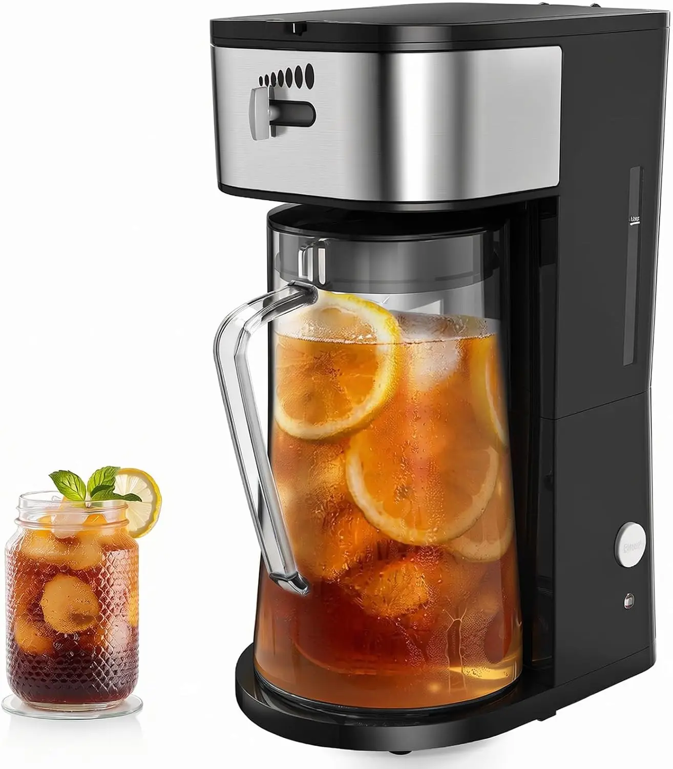 Iced Coffee Tea Maker With Reusable Filter Basket 3 QT Pitcher Iced Tea And Coffee Machine, Tea Makers For Iced Tea, Lattes, Lemonade And Flavored Water (3QT 2)