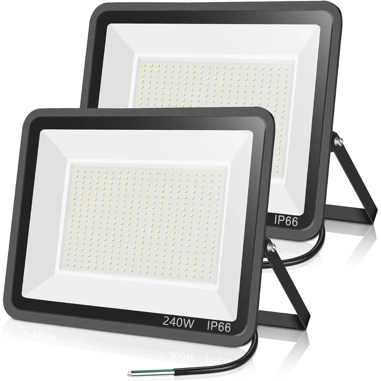 2 Pack 240W LED Flood Lights,100-277V IP65  5000K  1700 watt Equivalent 36500LM Super Bright Outdoor LED Arena Lights Commercial Lighting for Stadium,Backyard, Parking lot etc