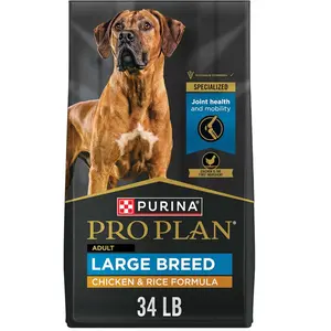 Purina Pro Plan High Protein, Digestive Health Large Breed Dog Food Dry, Chicken and Rice Formula - 34 lb. Bag