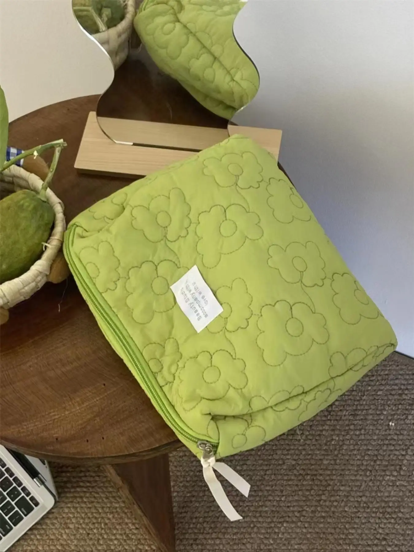 Summer Quilted Travel Cosmetic Bag, Waterproof Travel Makeup Bag, Large Toiletry Bag, Designer Bags Cosmetic Storage Bag, Bathroom Shower Mini Handbag