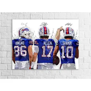 [UNFRAMED] Allen Kincaid Shakir Poster Featuring the Next Generation, Buffalo Football Wall Art for Fans Home Decor
