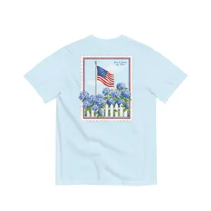 Hydrangea Flag Stamp Pocket Tee