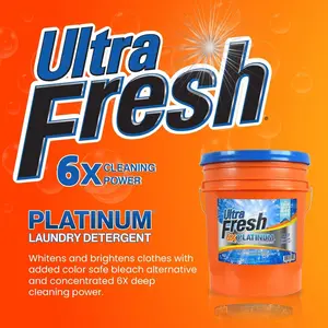 Ultra Fresh Liquid Laundry Detergent, 6X Platinum, 5 Gal, OXY Color Safe Bleach Alt ™   - Household Cleaning Supplies and Accessories for Clothing and Fabric Items