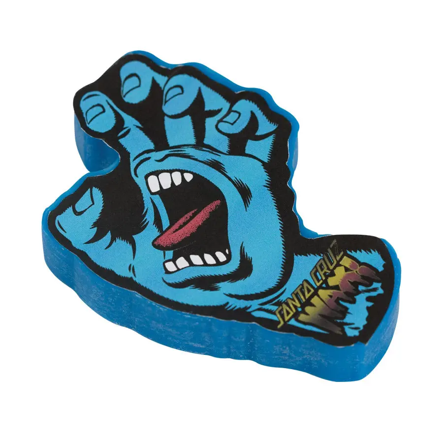 Santa Cruz's New Screaming Hand Curb Skate Wax - High-Quality Wax for Skateboarding, Ideal for Skate Enthusiasts, Santa Cruz's New Screaming Hand Wax