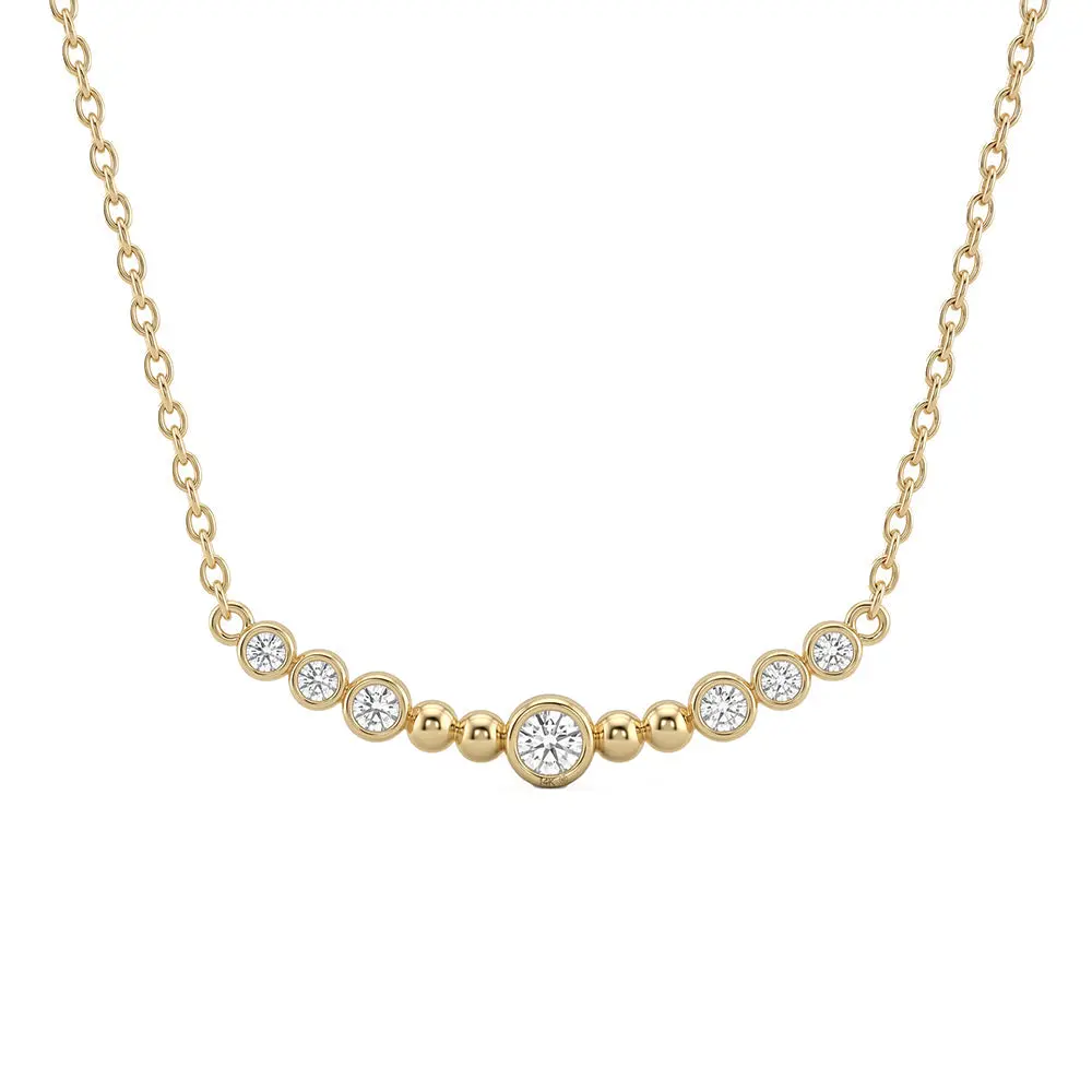 .25ct 14K Yellow Gold Lab Grown Diamond Necklace 18"