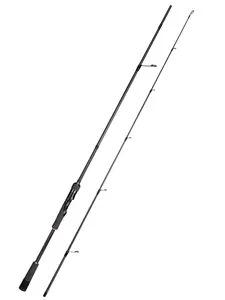 Jenseits Fishing Rods, Carbon Fiber Spinning Poles, Saltwater Resistant Guides, 7'-Portable 2-Piece, Cork/EVA Grip for Bass Trout Inshore & Surf