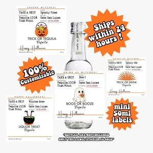 Halloween Custom Casamigos Labels, Custom Tequila Label, Halloween Labels , Halloween Party , Gift, Party Favors, Spooky Basket Favors