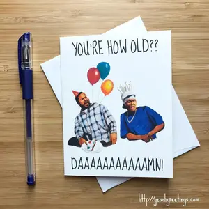 Friday Birthday Card, 90s Pop Culture, Hip Hop Birthday Card, Funny Birthday Card, Happy Birthday Funny Greeting, Cult Classic Movies