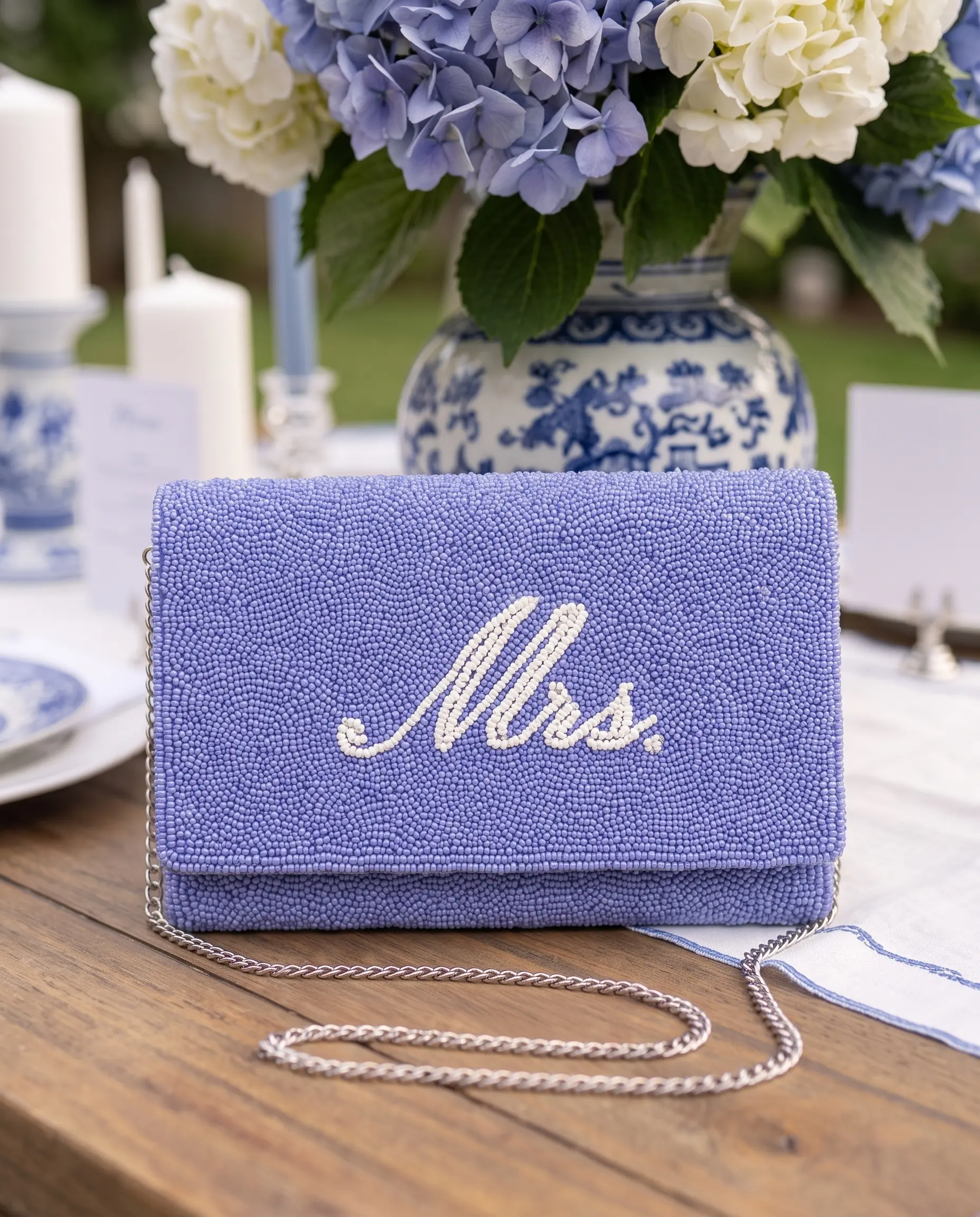 Custom Beaded Mrs Wedding Purse (HHFC)