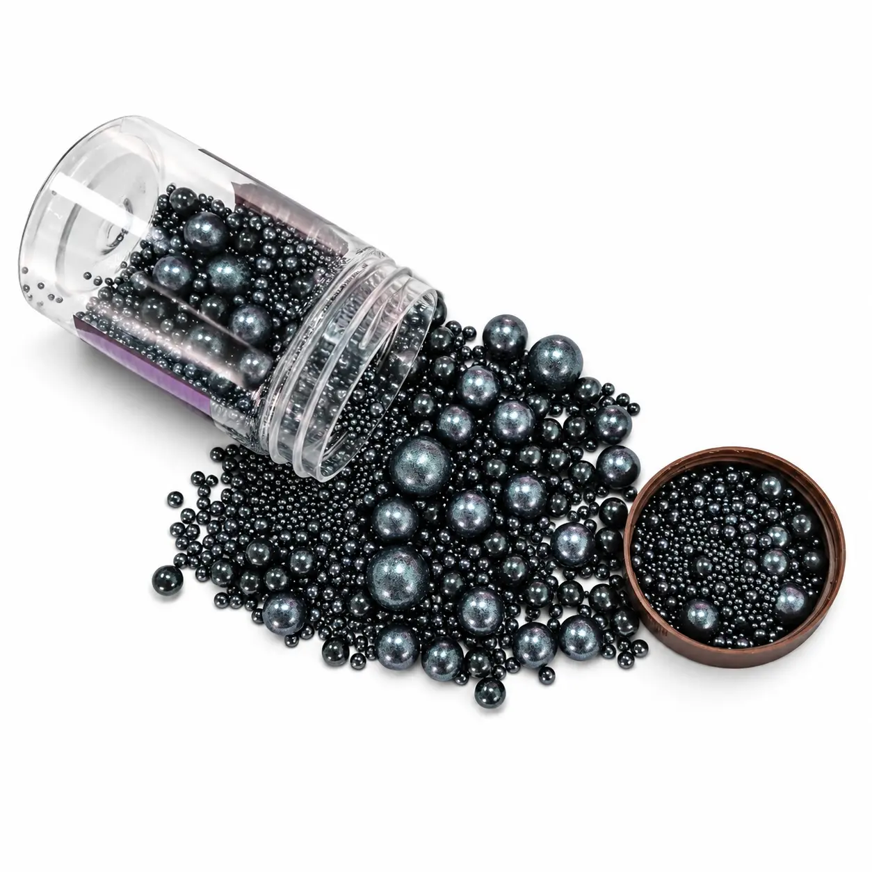 Edible Black Sugar Pearl Sprinkles – 4.23 oz Cake, Cupcake & Cookie Decorations