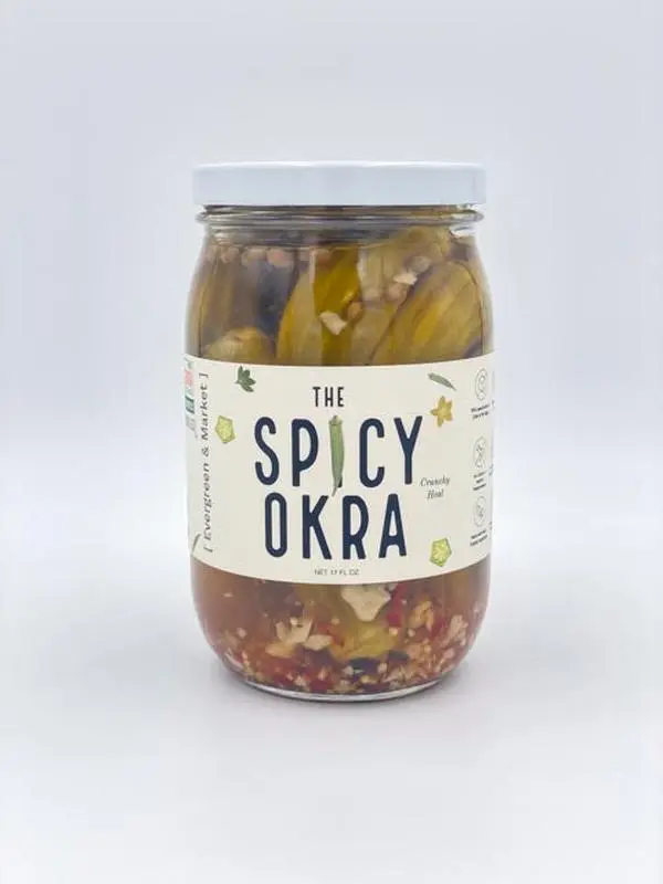 Spicy Crunchy Okra Pickles - Southern Flavor in a Jar Heat