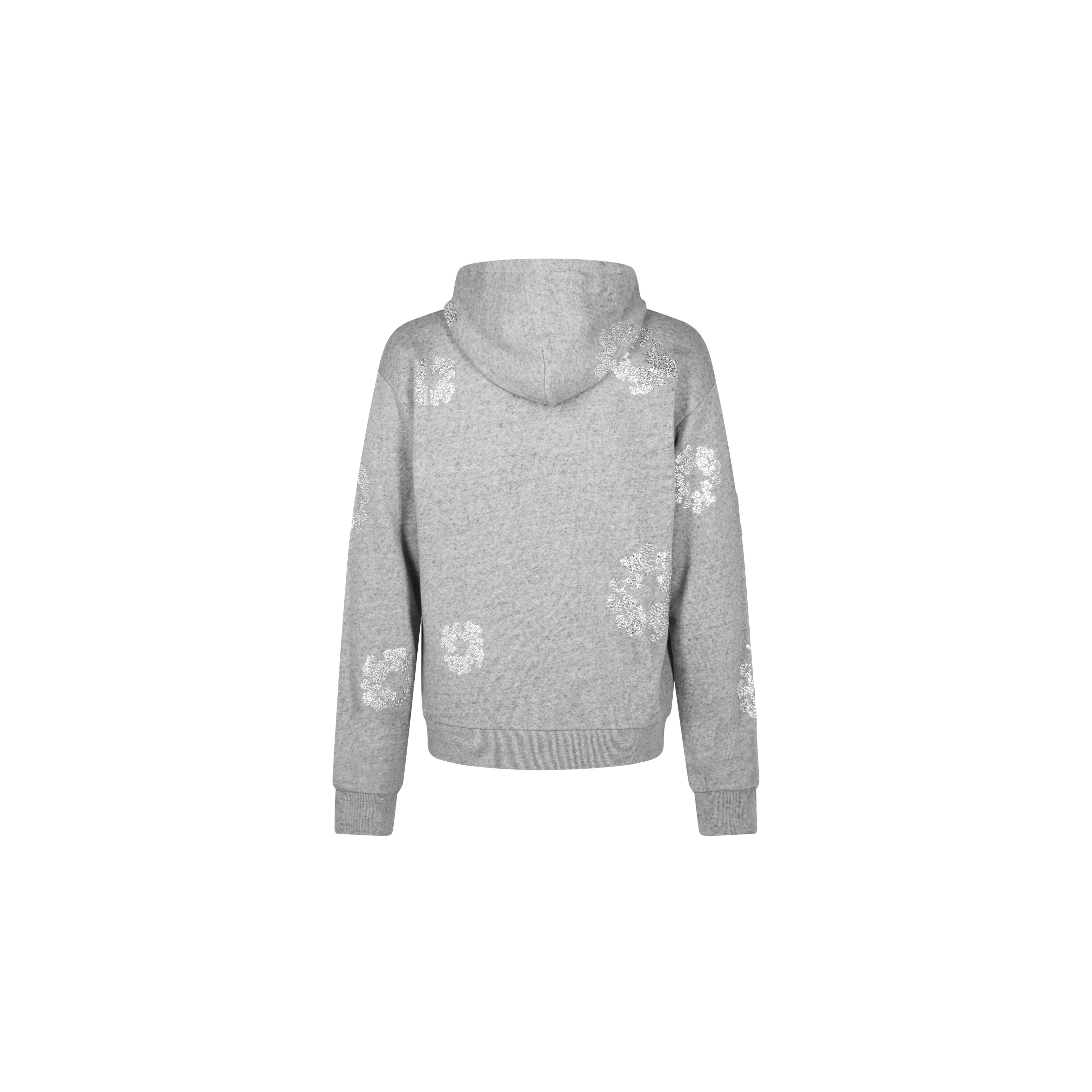 Cashmere Swarovski Cotton Wreath Zip Hoodie 