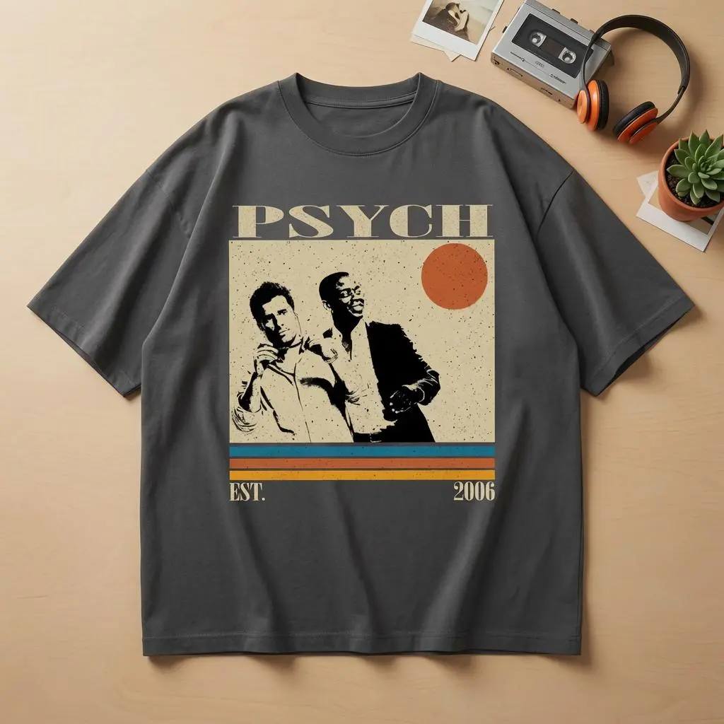 Vintage Psych Tv Series T-Shirt, Retro Film Unisex Shirt