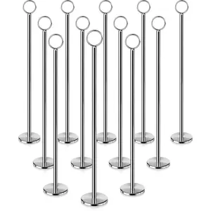 Ring-Clip Table Number Holder / Place Card Stand, 15 Inch, , Set of 12