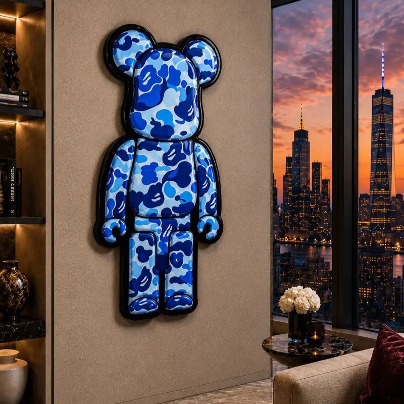 Luxury Style Camo Figure - Stylish Indoor Home Decor, Living Room & Bedroom Accent Piece