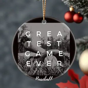Christmas Ornaments Longest Mlb Game Ever Greatest Game Ever Baseball Gift For Friends Tree Circle X-Mas Family Birthday New Year