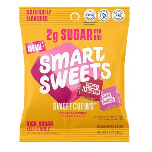 SmartSweets SweetChews, 1.6oz (Pack of 4), Candy With Low Sugar & Calorie, Healthy Snacks For Kids & Adults