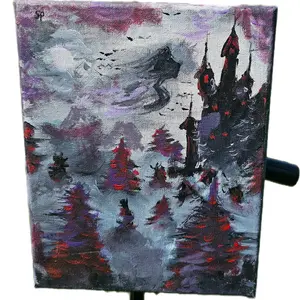 Gothic Castle Original Painting by AmethystAngelOrigins