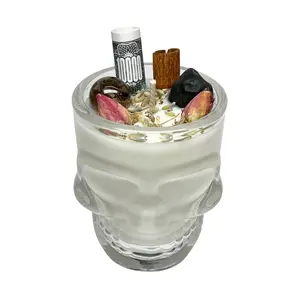 SPECIAL EDITION Ancestor Offering Ritual Candle Witches Skull Glass Witchcraft Altar Spell Magic Deity Honor Dead Intention Devotional Gift