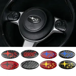 Car Steering Wheel Emblem Badge Decals for Subaru Forester XV Outback Impreza Legacy STI WRX BRZ Tribeca Styling Accessories