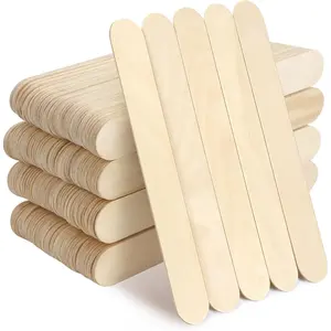 250 count  Craft Sticks, 8 Inch Wooden Large Tongue Depressor Sticks,  Popsicle Sticks, Multi-Functional Wooden Sticks for Hair Removal and Waxing Supplies, Crafting