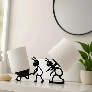 Funny No-Install Toilet Paper Holder, Independent Bathroom Set, 3D Printed Ant Design, Cute Bath Decor, Humorous Napkin Roll Storage, Bathroom Decorations