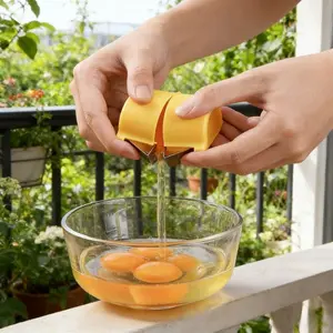 Random Color Kitchen Egg Opener Tool 2pcs Egg White Separator Shell Cracker 2in 1 Baking Cooking Portable Easy Clean for Home Restaurant