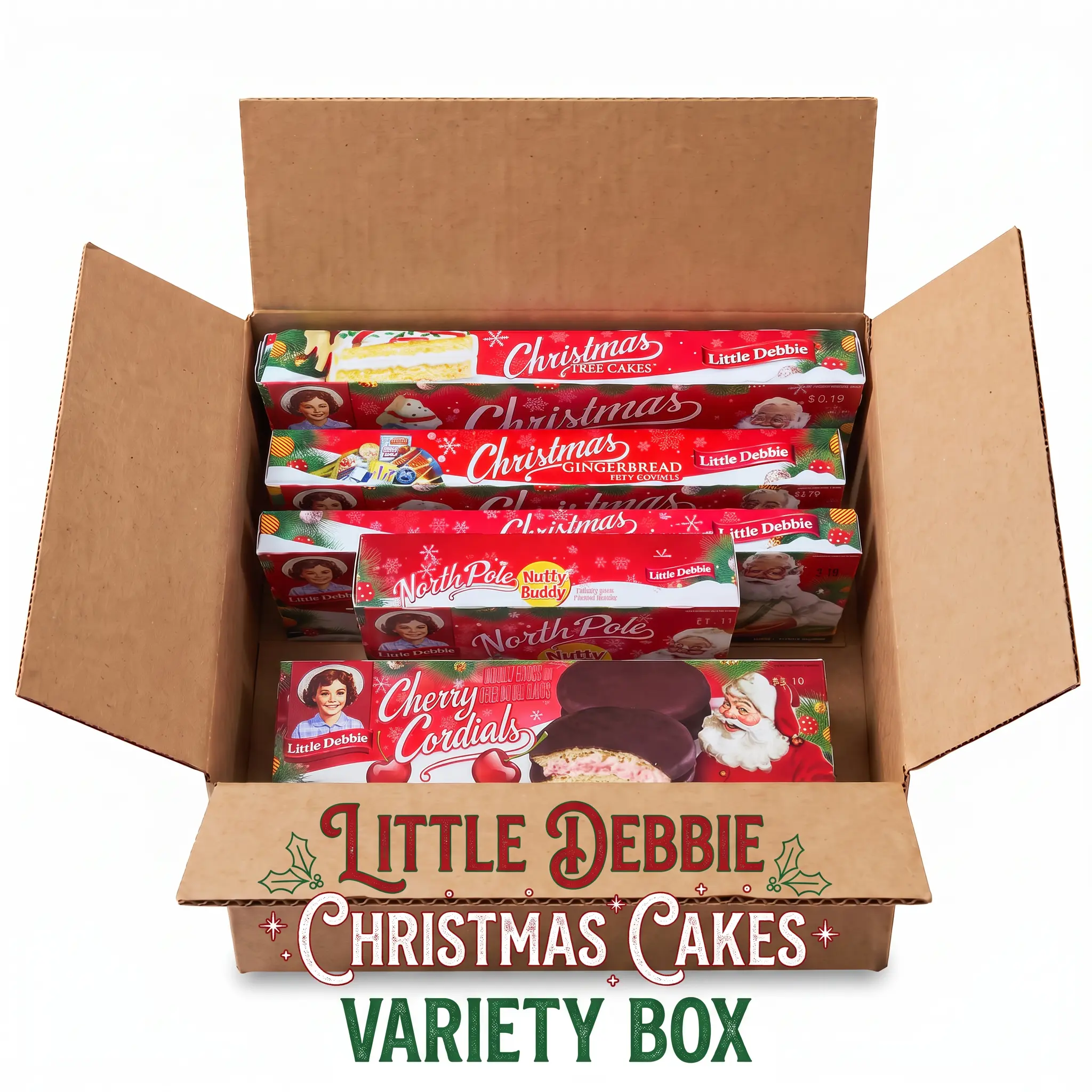 Little Debbie Christmas Snack Cake Variety Box, 5 Boxes, 3+ Unique Seasonal Flavors, Limited Edition Holiday Treat Assortment