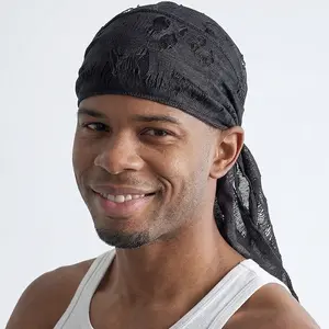 Titan Distressed Comfort Fit Durag, Reversible Unique Style Wave Cap for Men, Premium Compression Hair Wrap for 360 Waves