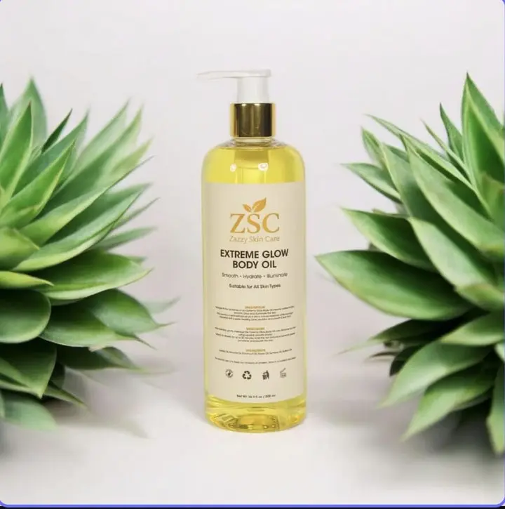ZSC Extreme Glow Body Oil - Jojoba Almond Patchouli Kewra Turmeric & Saffron Oils for Smooth Hydrate Nourish Skin Care
