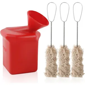 Ultra-Durable Angled Tire Lube Bucket Kit with 3 Lube Swabs for Coats Center Post Changers - 11.5" Length, 1.25 Quart Capacity