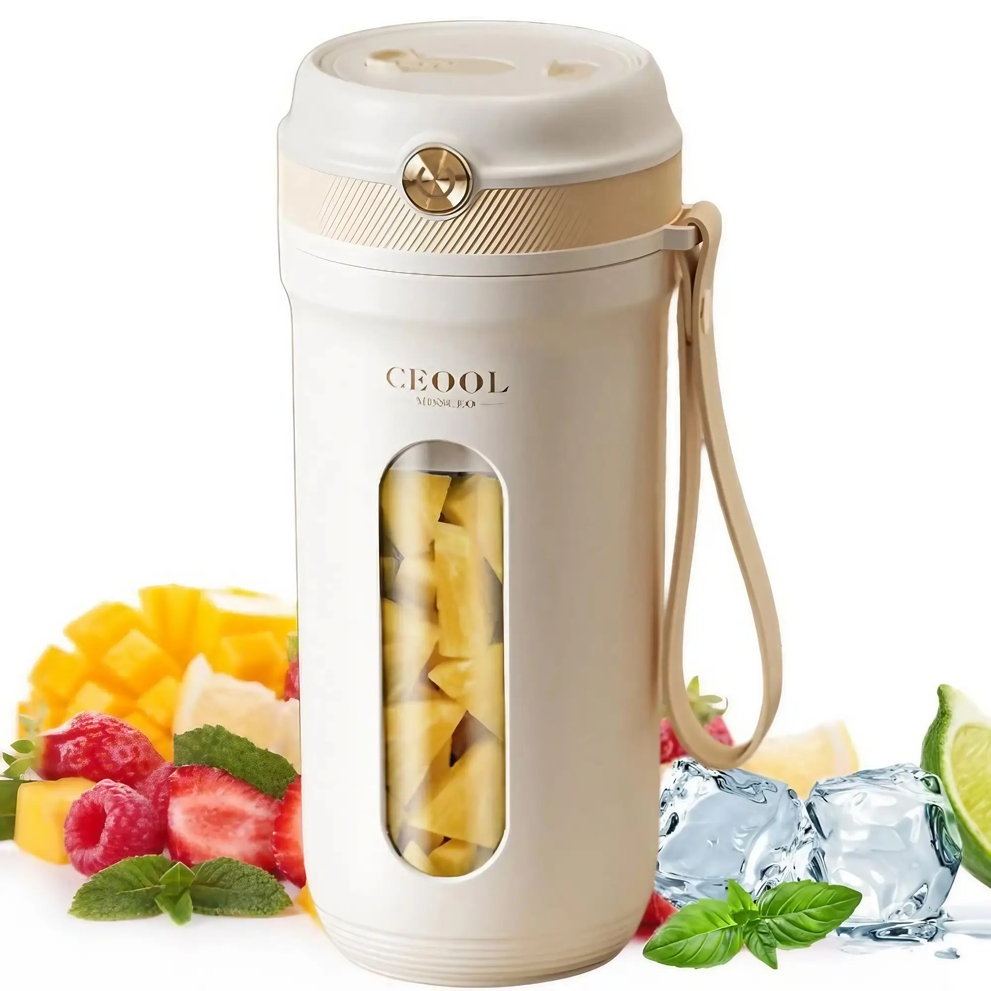 Portable Juicer Cup, USB Rechargeable Juicer Blender, Multifunctional Fruit & Vegetable Juicer, Household Kitchen Appliances for Home Travel, Gifts, I