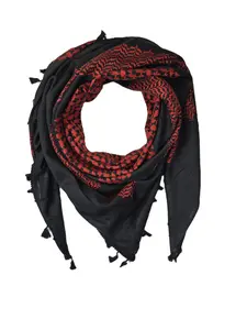 Red and Black Keffiyeh  - Made in Palestine