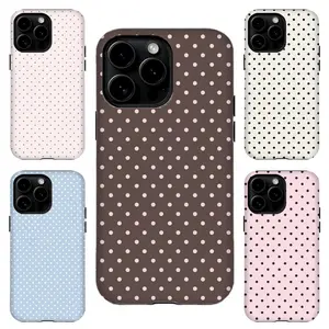Pastel Polka Dot Phone Case|Coquette Aesthetic Polka Dot Phone Case For iPhone 17 Pro Max 16 15 14 13 12 11 for Samsung S21 S22 S23 S24 S25 S26 Phone Case|Tough Phone Case|gift for him for her|Best Gift
