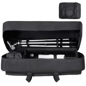VEVOR Telescope Case, 30”, Telescope Storage Bag with Fixed Buckles, Multi-Pocket & Detachable Divider, Shock-Absorbent Telescope Travel Carrying Case for Optical Tube & Tripod, Counterweight Pocket