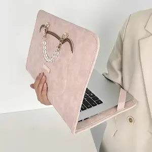 Light Luxury Chain Notebook Handbag, Women's High-Value Laptop Sleeve, Suitable for 13, 14, 15.16inch Inch Laptops, Commuter Style