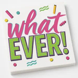 Awesome 80s "Whatever!" Lunch Napkins - 16 Pack